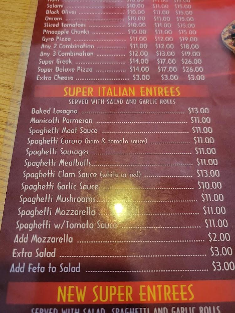 Super Pizzeria & Restaurant Menu image 3